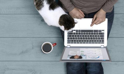 Man with cat